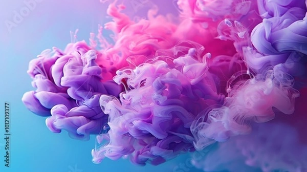 Obraz Vibrant Kaleidoscope HighResolution Colorful Ink Swirling in Water Captivating Pink and Purple Patterns Abstract Art Photography for Creative Projects