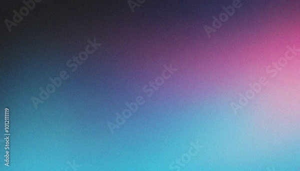 Obraz abstract backdrop Black, Blue, Pink, Cyan. Dynamic color flow header gradient with grainy effects and retro style