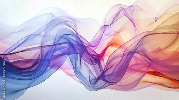 Fototapeta Vibrant Pastel Masterpiece Abstract Art with Fluid Lines and Harmonious Colors