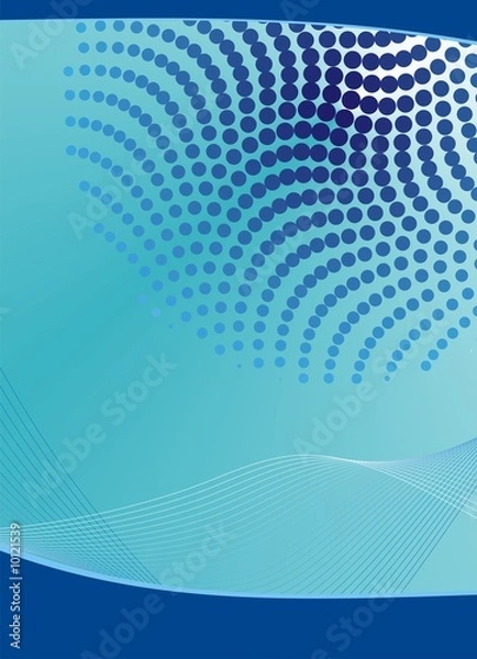 Obraz Afiche Azul con perspectiva