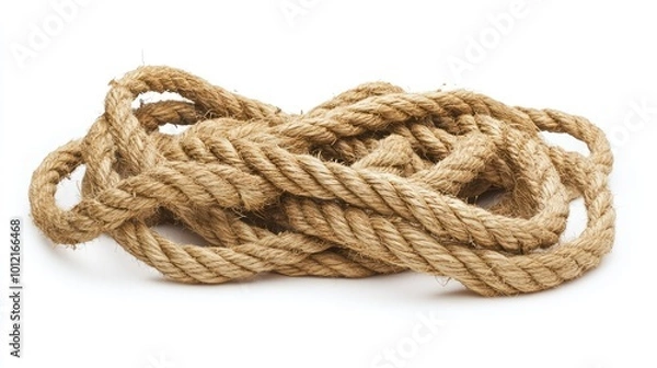 Fototapeta Tangled Jute Rope - AI Generated