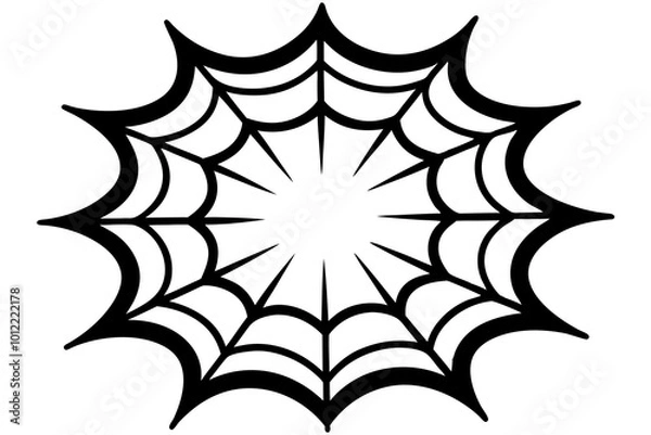Fototapeta illustration of a spider web halloween frame, spider web vector