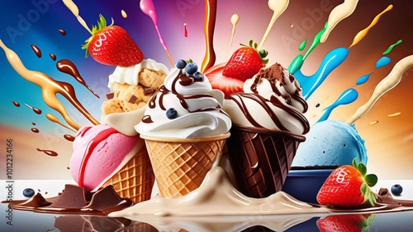 Obraz Ice Cream Explosion