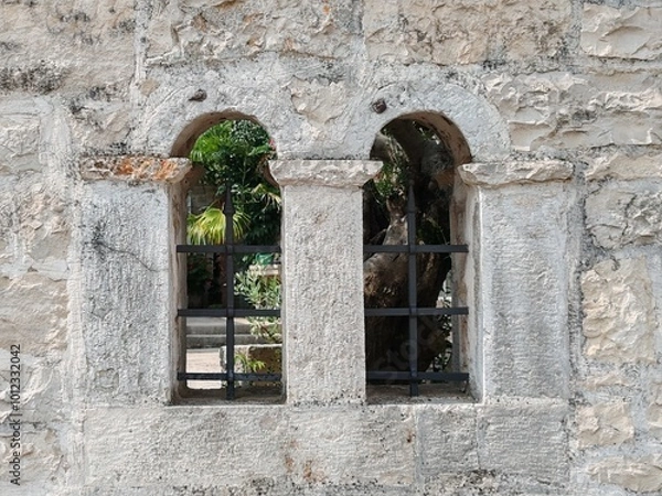 Obraz Vintage stone windows