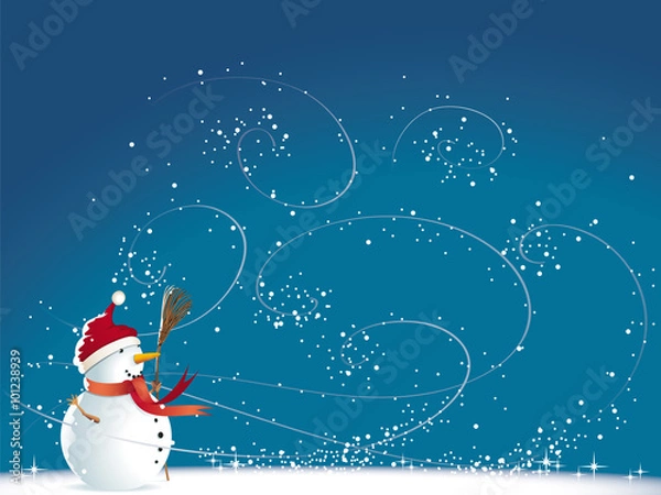 Obraz Windy Weather Snowman