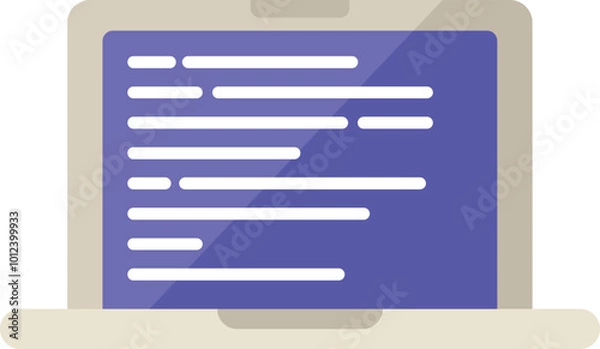 Obraz Laptop displaying lines of programming code on its screen, representing software development and coding concepts