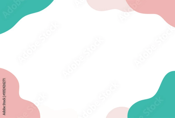 Fototapeta かわいい流体シェイプのフレーム