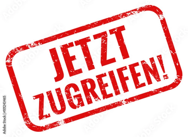Obraz Jetzt zugreifen Stempel rot grunge