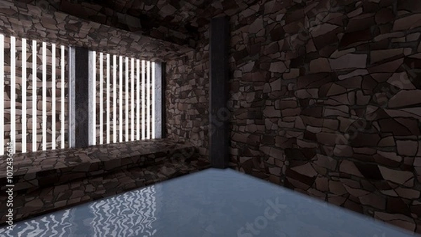 Fototapeta empty room wall nature material 3d render background