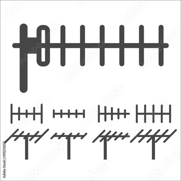 Obraz Television antenna icon set