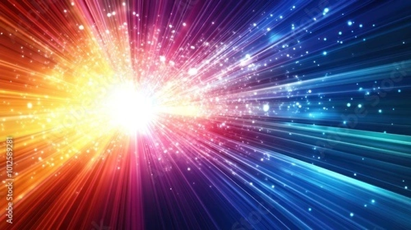 Fototapeta Abstract Light Burst with Sparkles