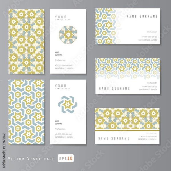 Fototapeta templates set visit card