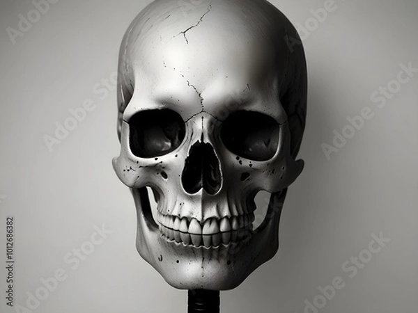 Fototapeta An emblem of a skull and crossbones featuring .  ai generated