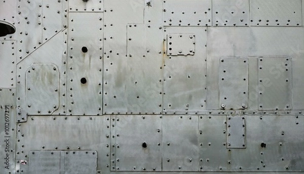 Obraz metal wall concept fuselage airplane