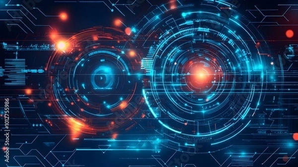 Fototapeta A digital transformation roadmap showcasing key milestones and objectives, emphasizing the integration of technology into traditional business models