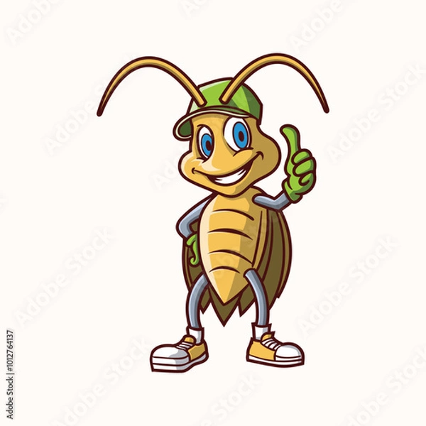 Obraz Cheerful Bug Buddy Mascot