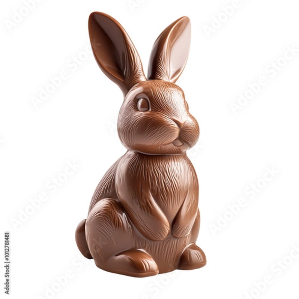 Obraz Chocolate bunny isolated on transparent background