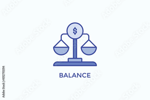 Fototapeta Balance Vector Icon Or Logo Illustration