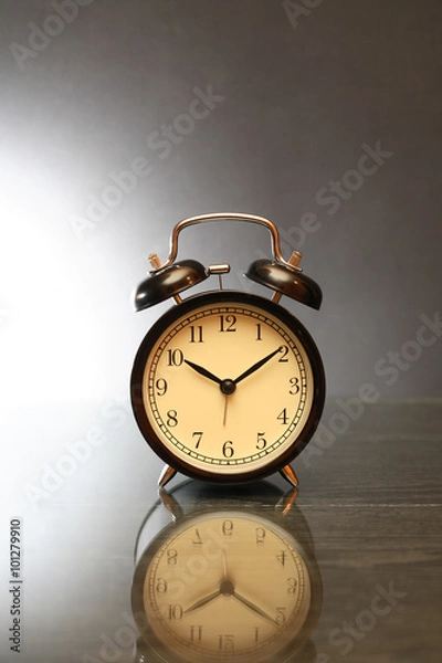 Fototapeta Alarm Clock On Dark