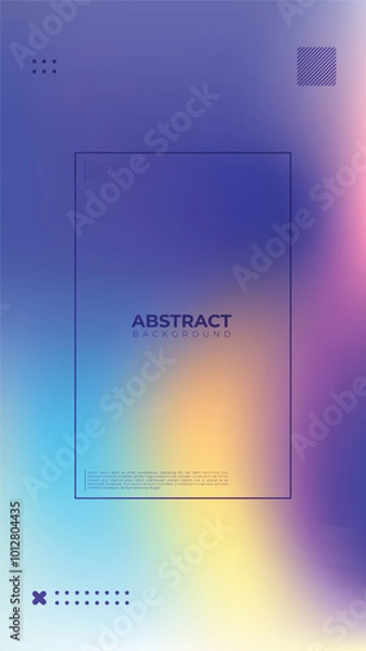 Obraz Landing Page with Holographic Abstract Gradient Effect