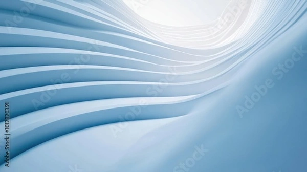Fototapeta Abstract Blue Curved Lines