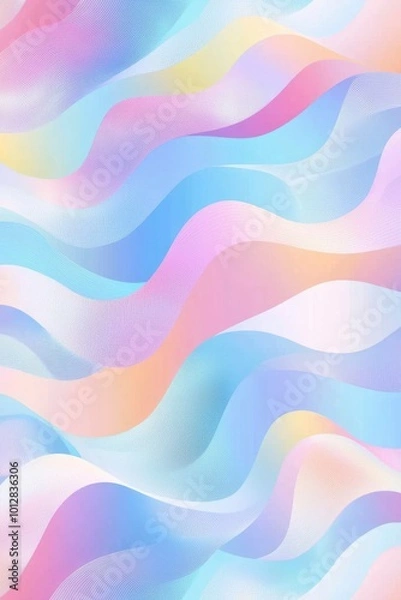 Fototapeta Abstract Pastel Wavy Pattern with Dotted Texture