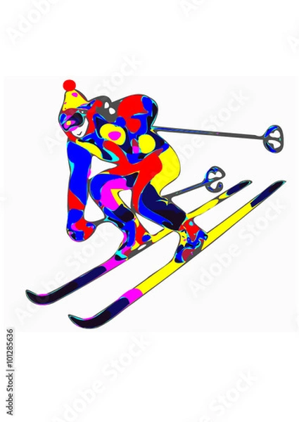 Fototapeta Skier