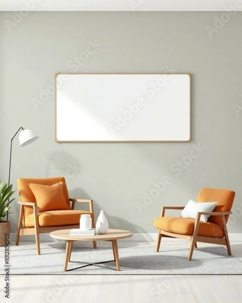 Fototapeta interior of a room with a chair