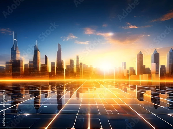 Fototapeta Vision of Tomorrow: A Serene Fusion of Innovation and Nature