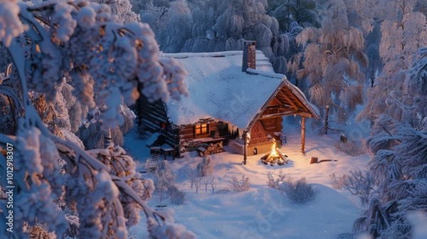 Obraz fire in the woods