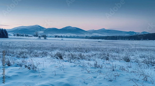 Obraz snow covered mountains