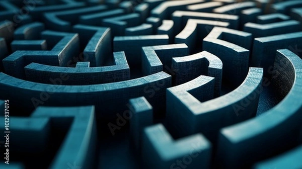 Fototapeta An abstract representation of choosing an optimal path among many, symbolizing strategic planning, risk management, and exploring new opportunities