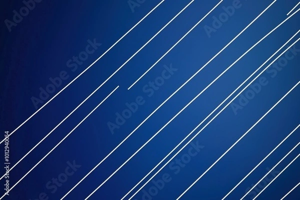 Obraz Clear Geometric Lines on Deep Blue Background