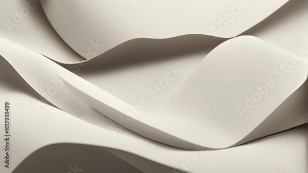Obraz A close-up of flowing, textured fabric in soft, neutral tones.