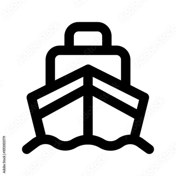 Obraz ferry boat line icon