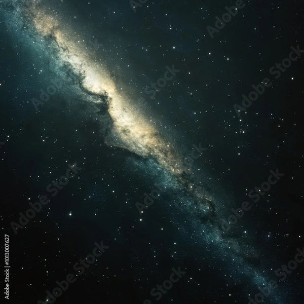 Fototapeta Stunning view of a spiral galaxy in deep space