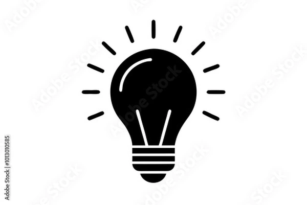 Obraz Innovative Vector Illustration Featuring a Clean Linear Lightbulb Icon
