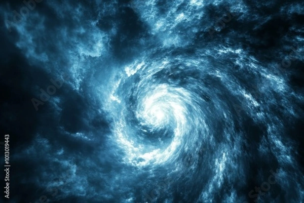 Obraz Swirling Clouds in a Blue Sky