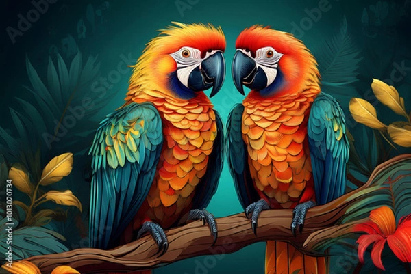 Obraz papagei