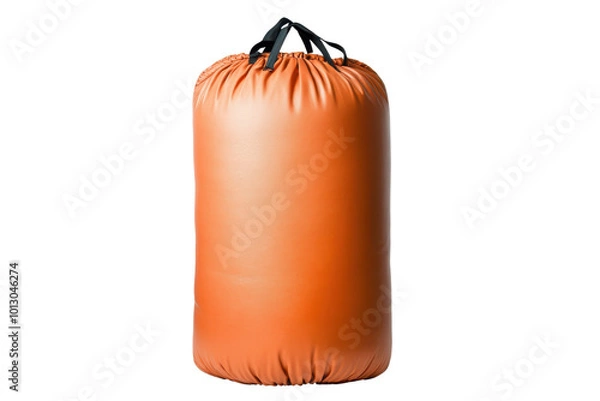 Obraz Orange sleeping bag, white isolate background transparent background