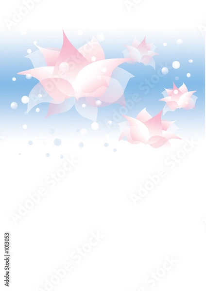 Fototapeta background with water flowers