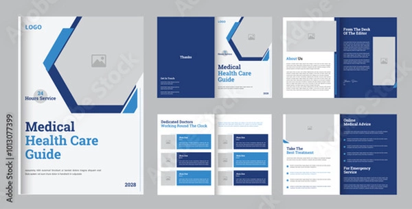 Obraz Healthcare Brochure Template, brochure design template 8 page design brochure