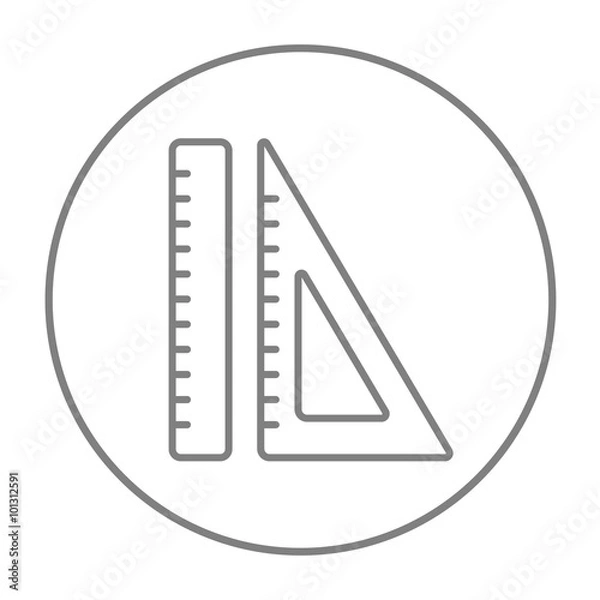 Obraz Rulers line icon.