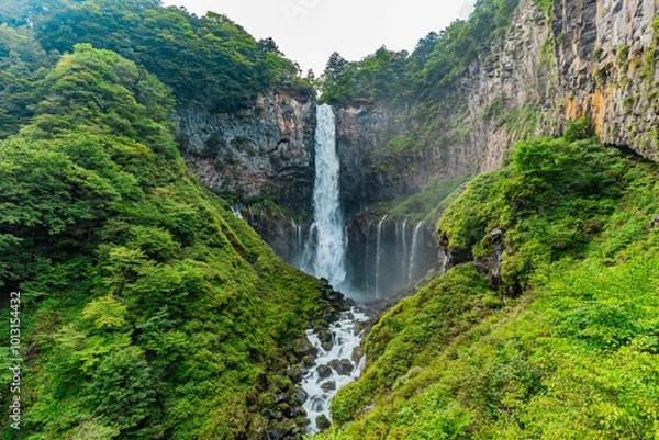 Obraz 日本　日光の華厳の滝/Japanese Waterfall Nikko