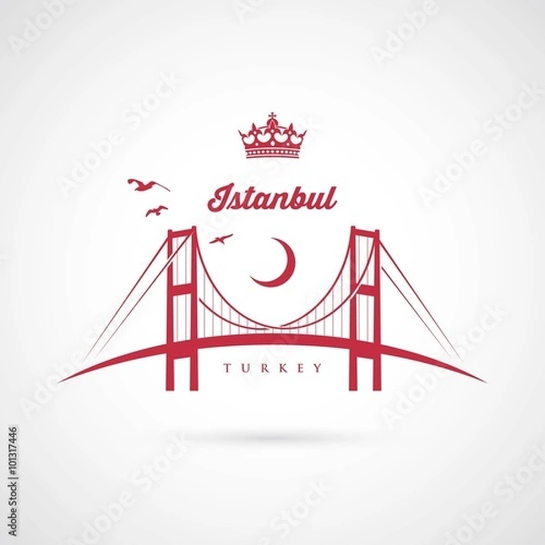Fototapeta Symbol mostu w Stambule
