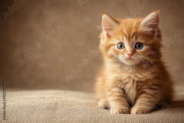 Fototapeta Adorable and Cute Kitten Background