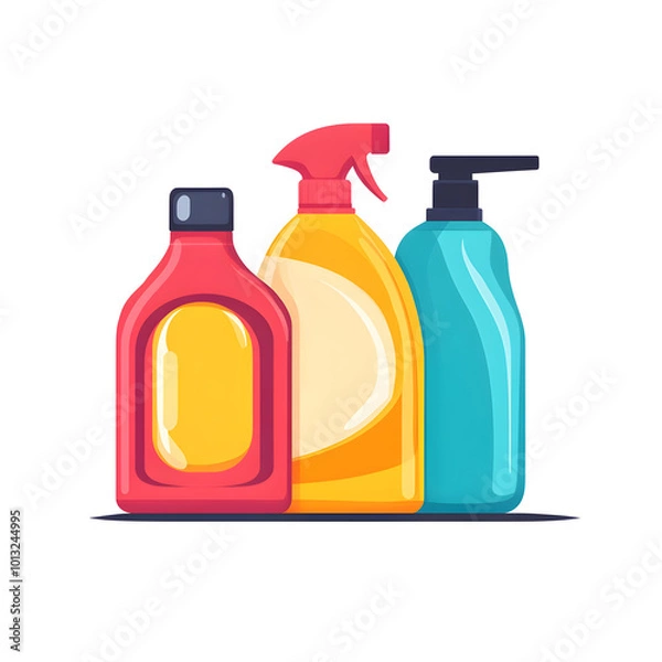 Obraz Flat design illustrations Laundry detergent