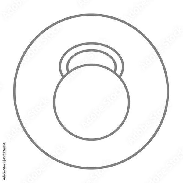 Obraz Kettlebell line icon.