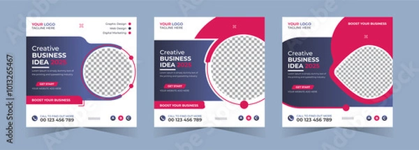 Obraz Creative digital marketing social media business web banner post template