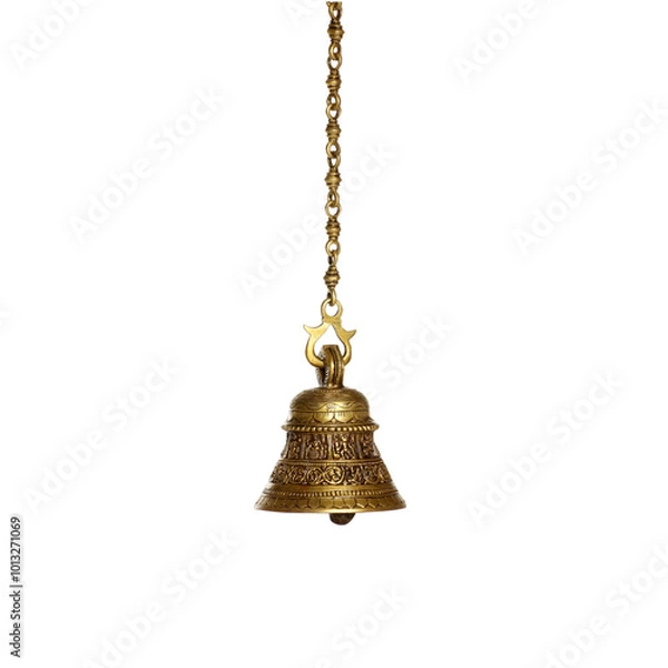 Fototapeta relegious golden bell on transparent background